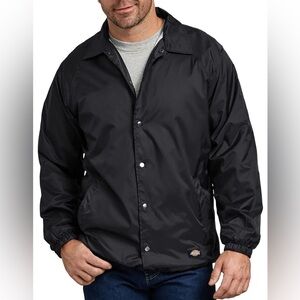 Dickies Windbreaker 76242BK MEN'S BLACK SNAP FRONT JACKET xl